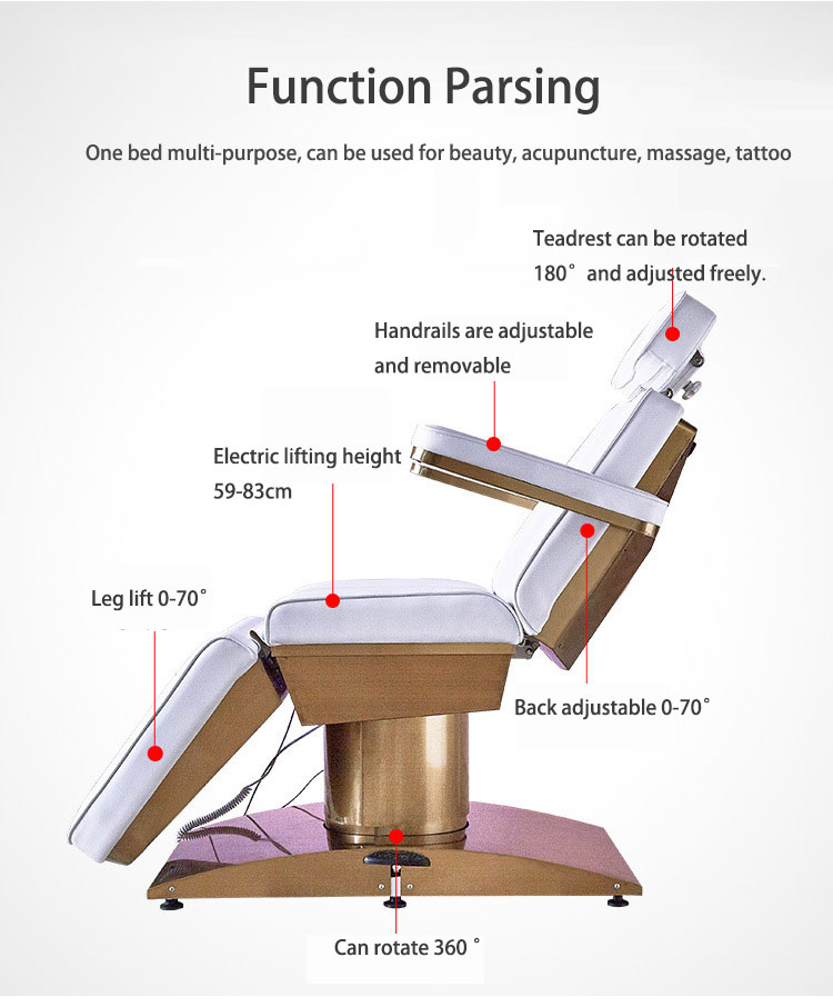 luxury beauty bed massage chair 