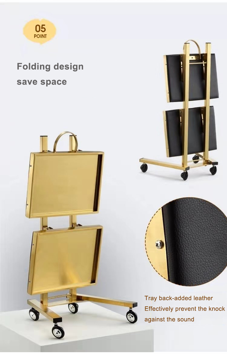 golden beauty carts for salon shop